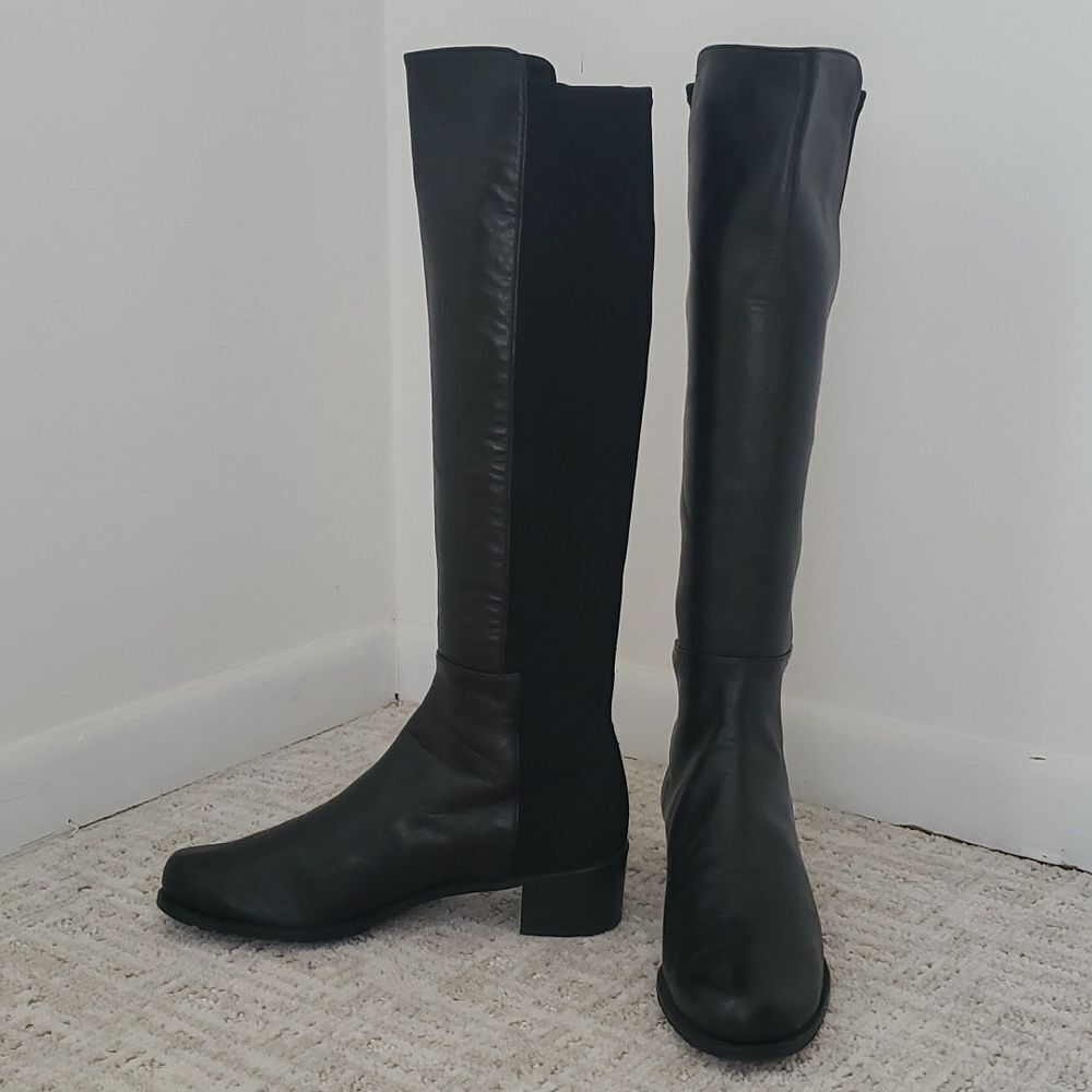 Stuart Weitzman Black Heeled Boots - Picture 2 of 9